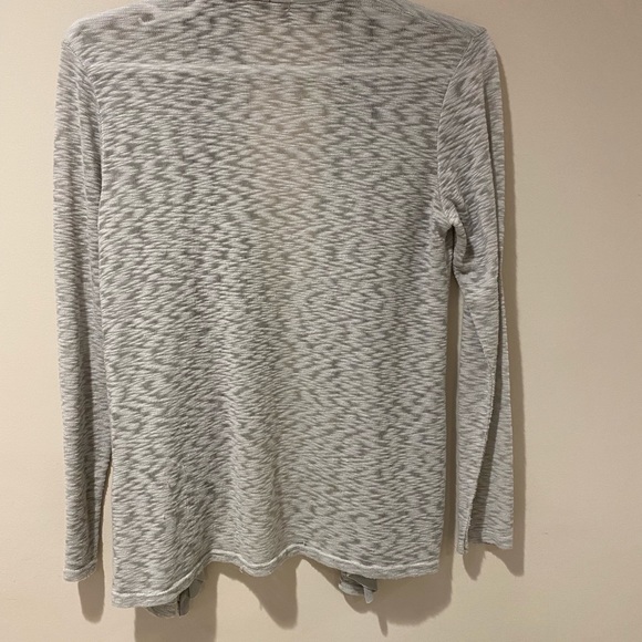 Lungo L'Arno Cardigan Gray Suede front Made in Italy - Picture 2 of 5